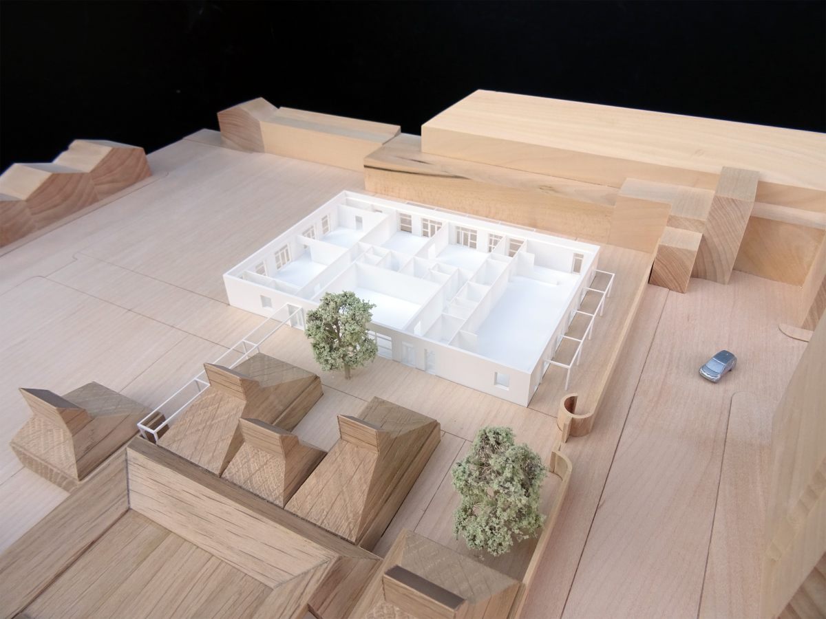 Image of Architectural Model of proposals to refurbish Grade II Listed Bromley Hall School in London Borough of Tower Hamlets