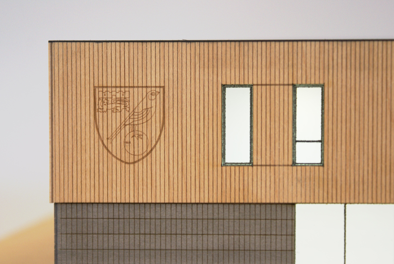 Architectural Model of the new Norwich City Football Club Academy Building