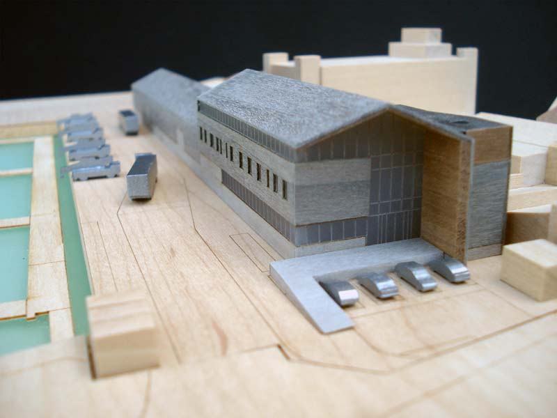 Architectural Model of East Anglia One windfarm land base by LSI Architects