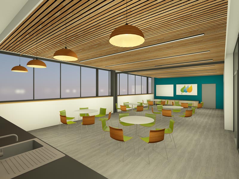 LSI Architects Visualisation of the East Anglia One Windfarm Operations Base Canteen