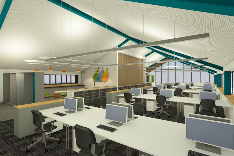 LSI Architects Visualisation of the East Anglia One Windfarm Operations Base Office Space