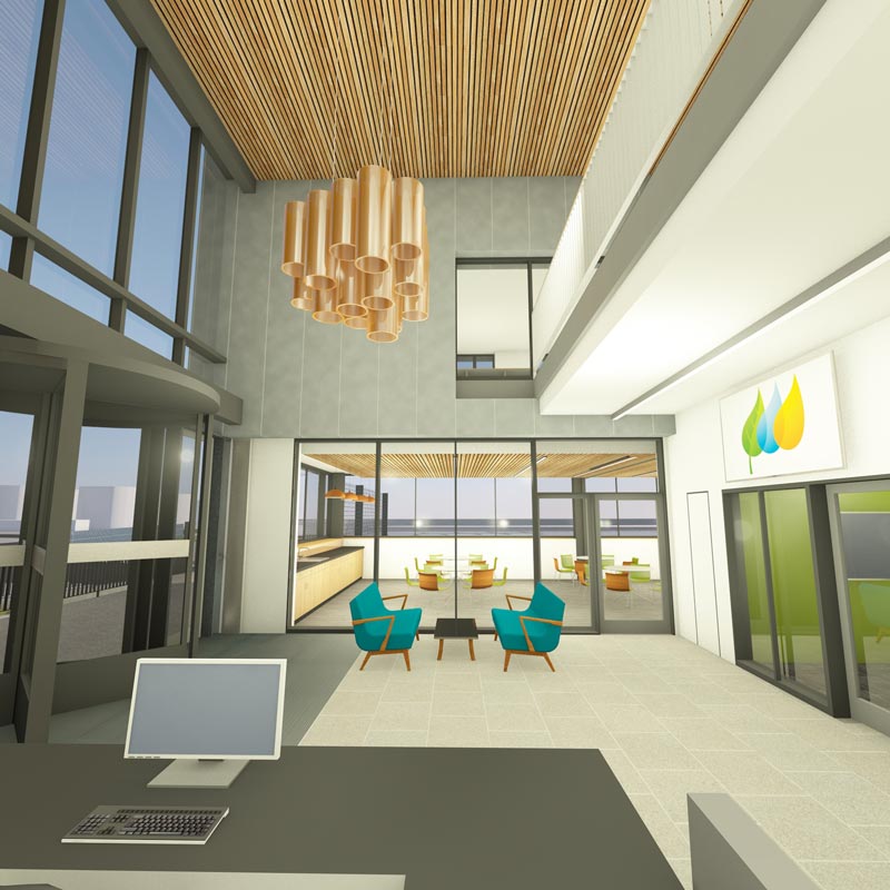 LSI Architects Visualisation of the East Anglia One Windfarm Operations Base Reception