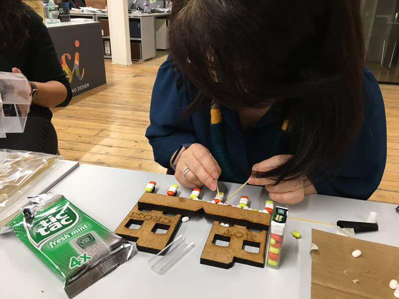 Building Hot Cross Pub, LSI Architects entry into the Museum of Architecture Gingerbread City