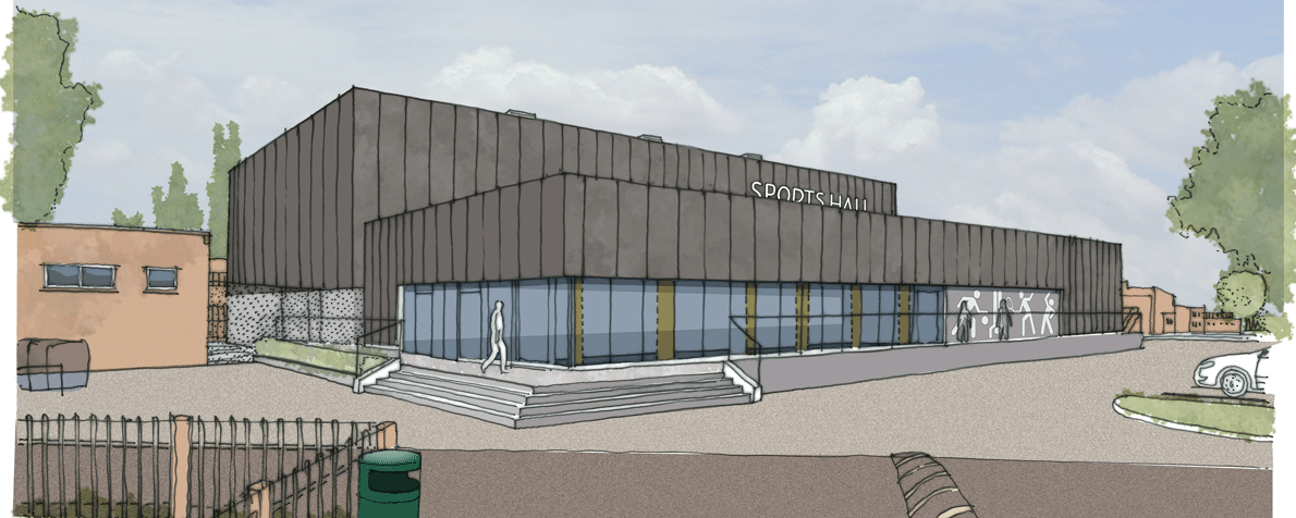 Jane Austen Academy Sports Hall Visualisation by LSI Architects