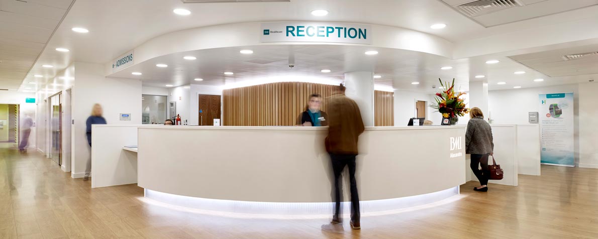 BMI The Alexandra Hospital Entrance and reception refurbishment