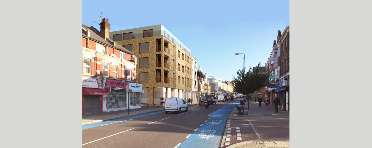 Street View Architectural Visualisation of Upper Tooting Road Residential Development