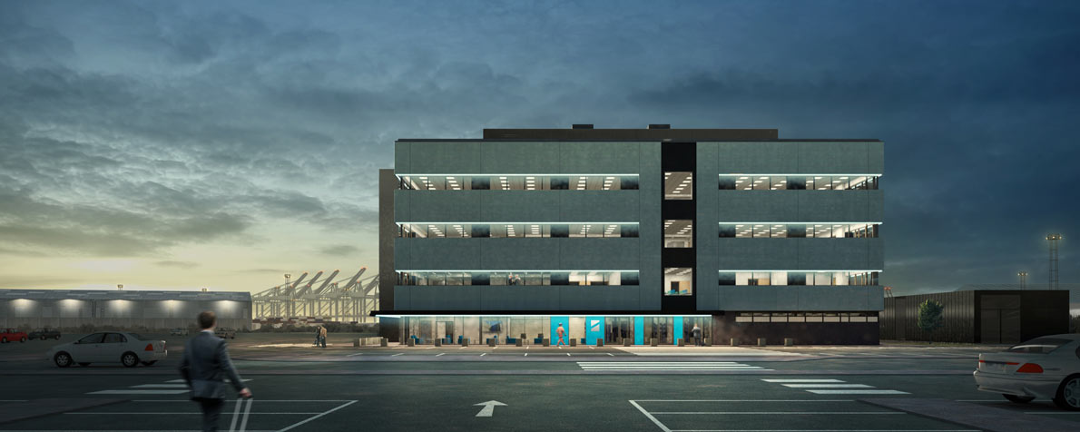 LSI-Architects-Hutchison-Ports-Night-View-Visualisation