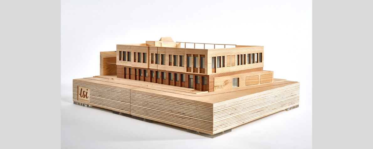 Architectural model of Proposed new building for Bridge AP Academy in Fulham
