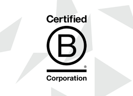 A plain BCorp Logo with a Capitalised B within a circle on a plain white background