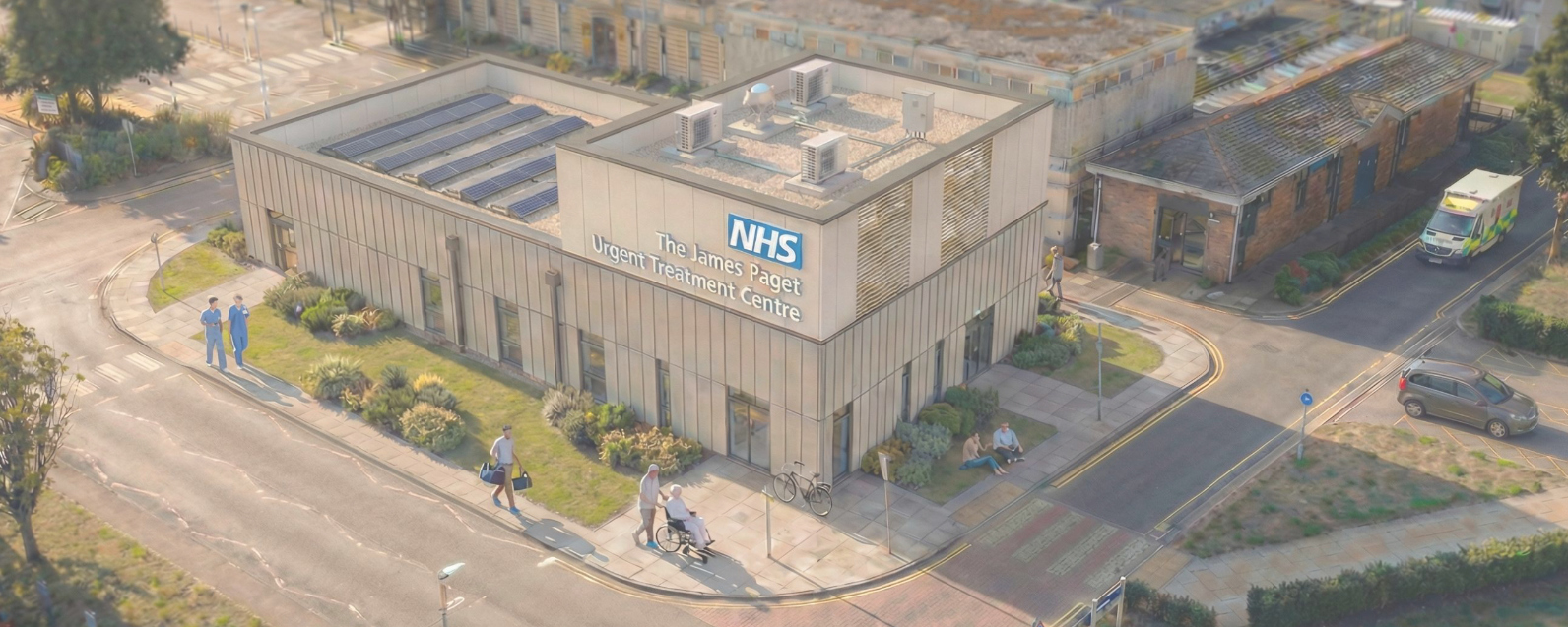 External visualisation of the new James Paget Urgent Treatment Centre